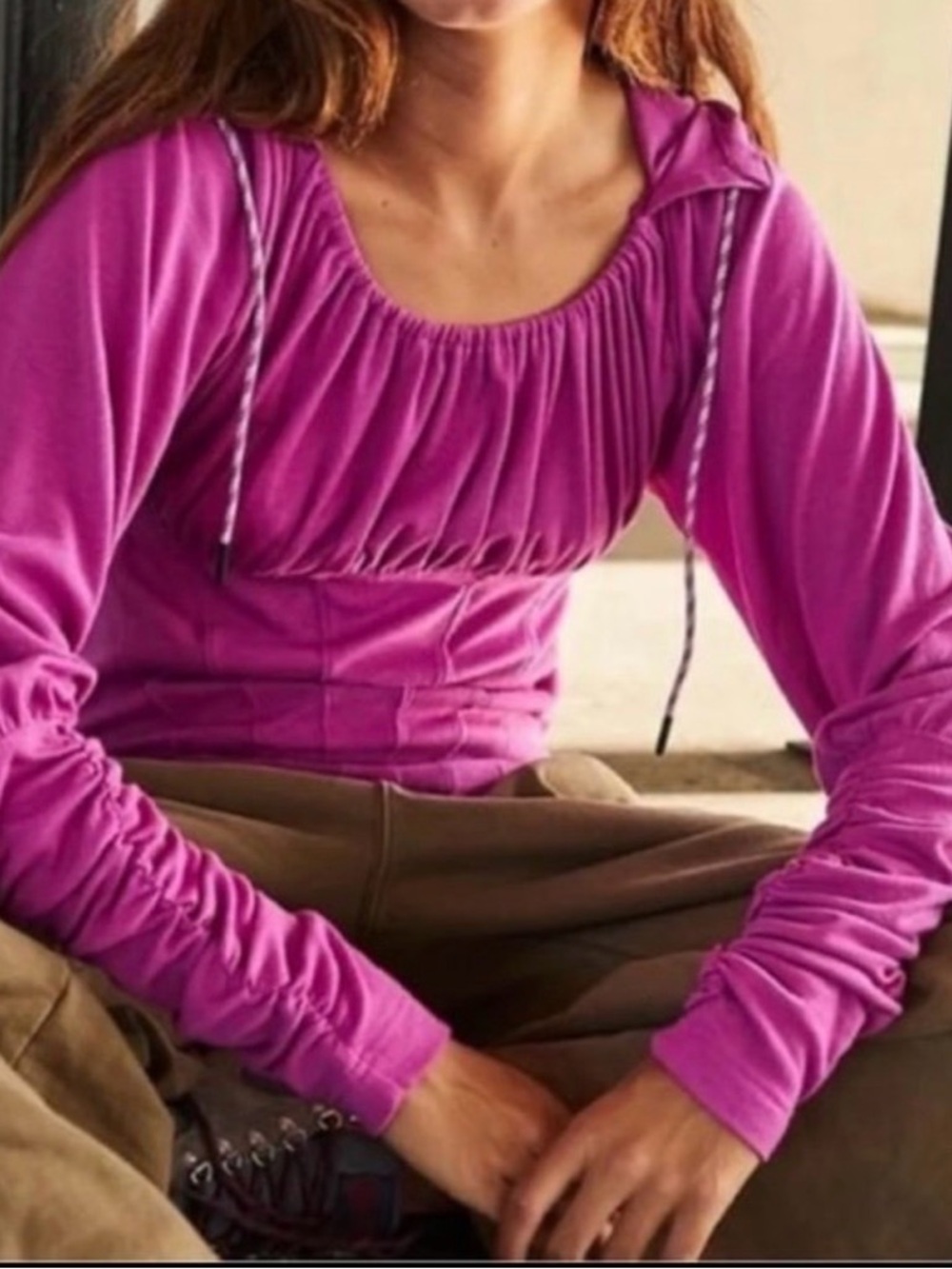 Free People FP Movement Look Within Layer Magenta Disco XS - Picture 6 of 11